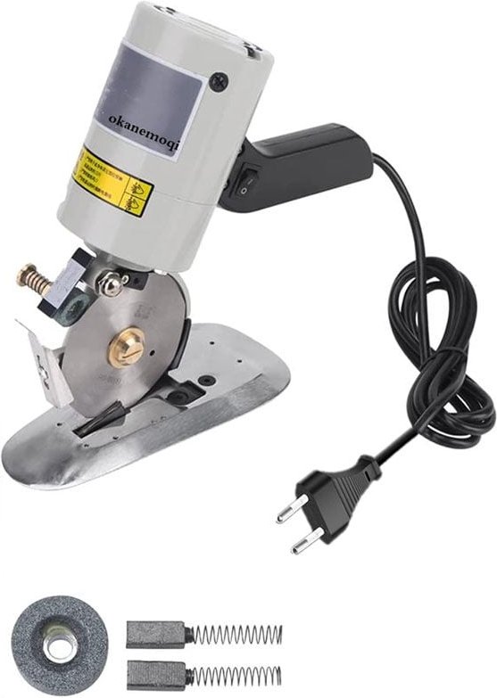 Rosvola - TY-90B Ciseaux Tissu Électrique Industriel, Épaisseur de Coupe Maximale de 30 mm & Lame de 90 mm, Idéal pour T...