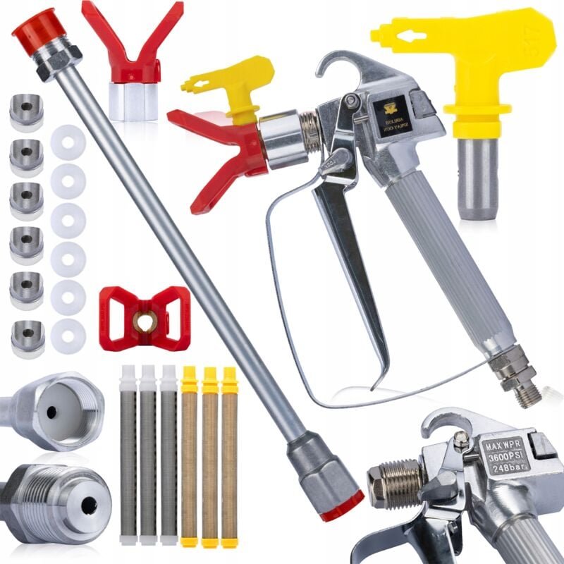 Pistolet malarski do agregatu z dyszą 517 + zestaw akcesoriów vol.1