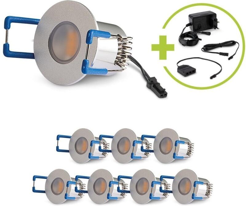 LED Mini Einbauspot 1.5W 12V 3000K IP20 - Form: rund 35mm - Anzahl: 8x