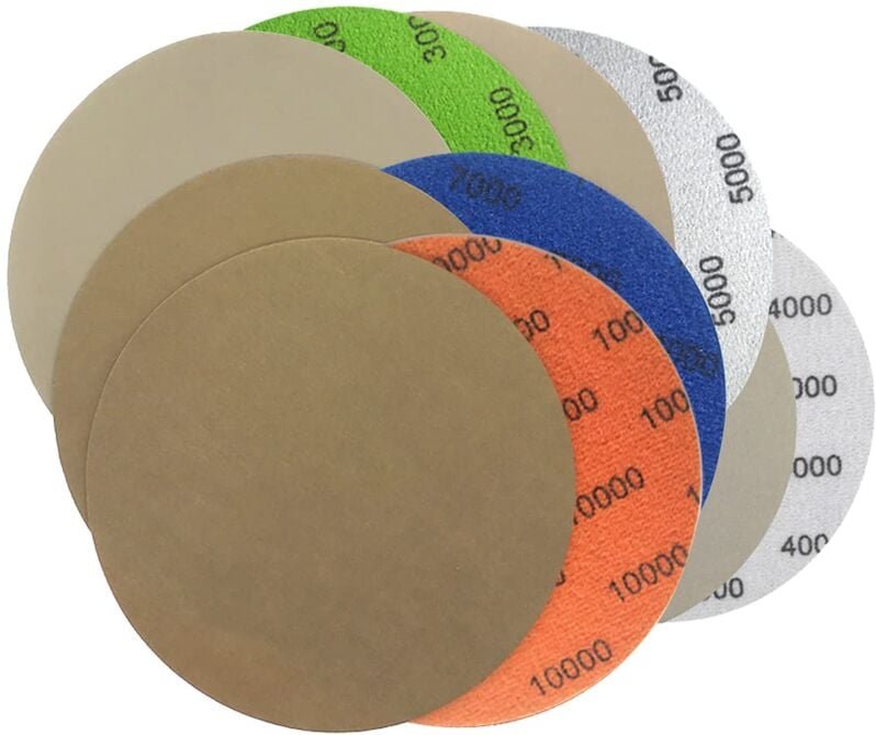 50 Stück Schleifscheiben, rundes Schleifpapier, 125 mm Klett-Schleifscheiben, Nass- und Trockenschleifscheiben 3000/4000...