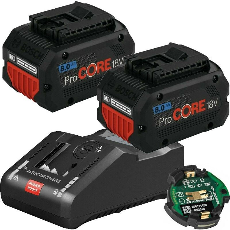 Thumbnail - Bosch Starter-Set 18V 2 x ProCORE18V 8.0Ah Akku GAL 18V-160 C Ladegerät GCY 42
