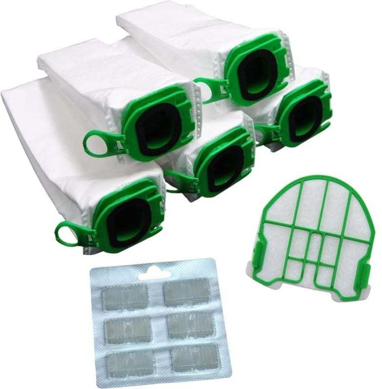 5 Sacs À Poussière Microfibre Filtre Moteur Blocs Parfumés Compatible Aspirateur