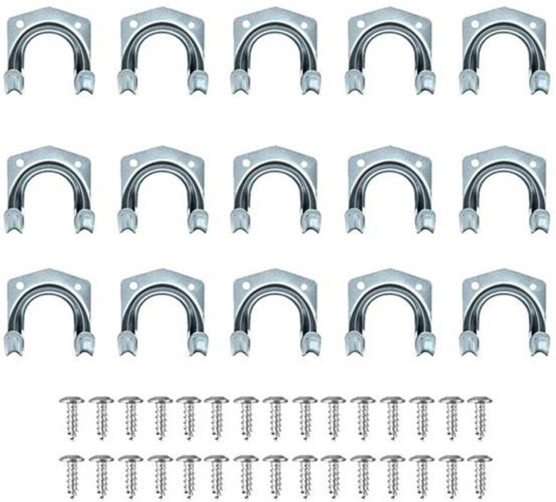 Ahlsen - 15er-Pack robuste Multi-Werkzeughaken für die Aufbewahrung zu Hause und in der Garage – rutschfeste Doppelhaken...