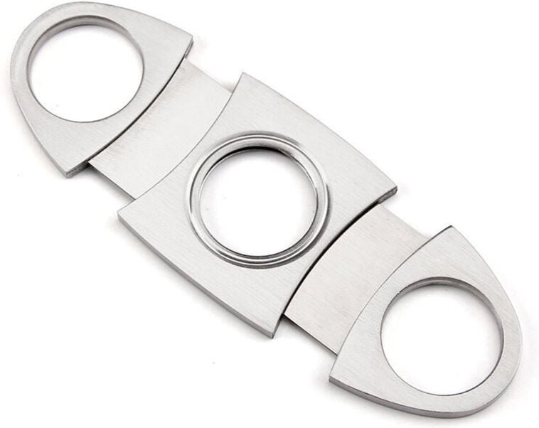Zigarrenschneider, klassischer Zigarrenschneider aus Edelstahl, Doppelklingen-Zigarrenschneider, Zigarrenwerkzeuge,
