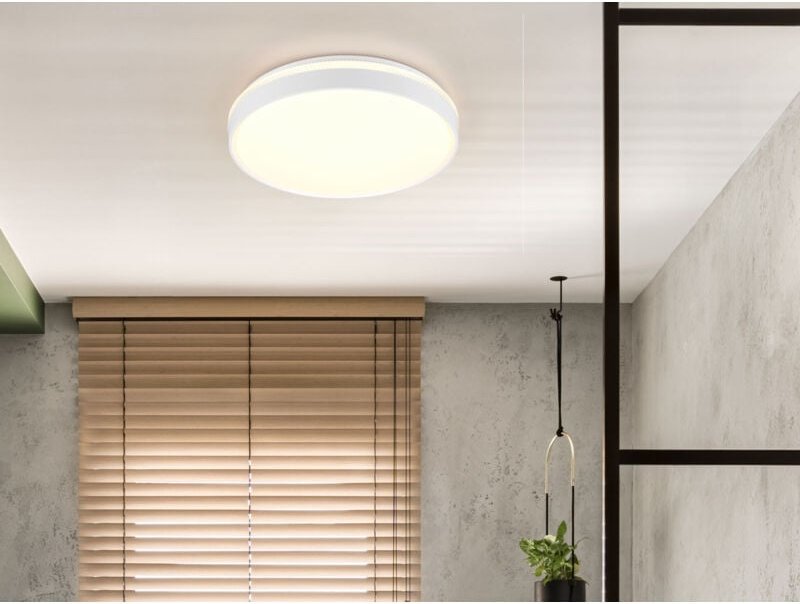 Led Deckenleuchte spacy Weiß mit Fernbedienung & Tageslicht, ø 47cm