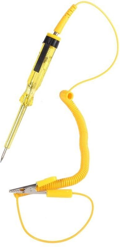 Kfz-Stromkreisprüfer, Gleichstrom 6 V, 12 V, 24 V, Glühlampen-Spannungsprüfstift, gelber Stift