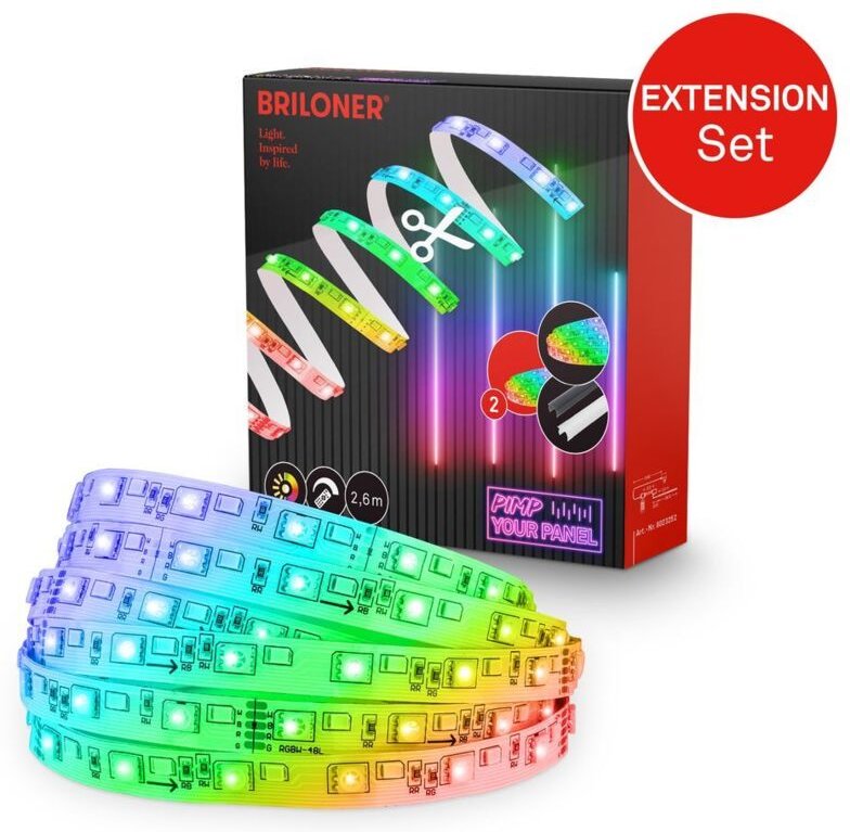 Briloner - Pimp your Panel Erweiterungsset led Stripe rgb Leiste Wohnzimmer Zubehör Paneele