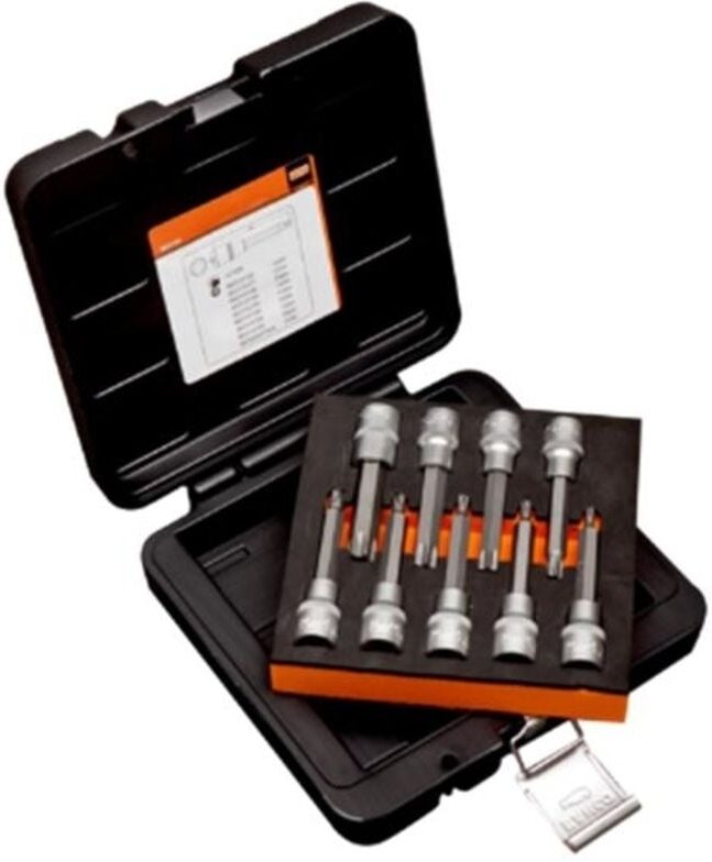 1/2 Zoll Torx tr Steckschlüssel Satz Länge 100 mm für Motoren, 9 tlg. - Bahco