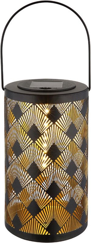 Gartendeko led Solarlampe Hängeleuchte Flammeneffekt Terrassenlampe Außenlampe, Metall goldfarben, schwarz, warmweiß, Dx...