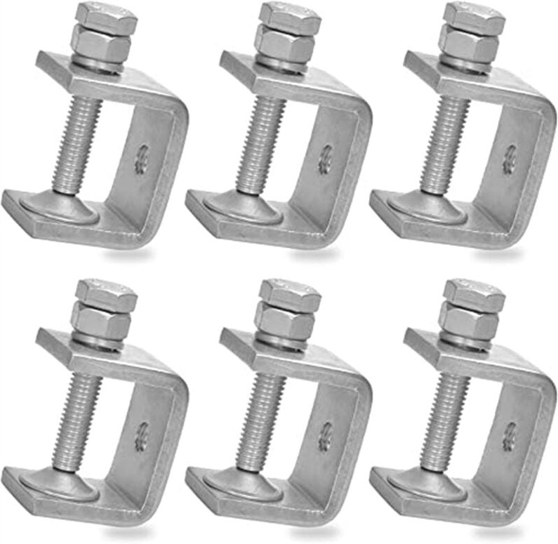 Stück 1 Zoll kleine C-Klemme aus Edelstahl für die Holzbearbeitung, robuste U-Klemmen aus Metall, Mini-Schreibtischklemm...