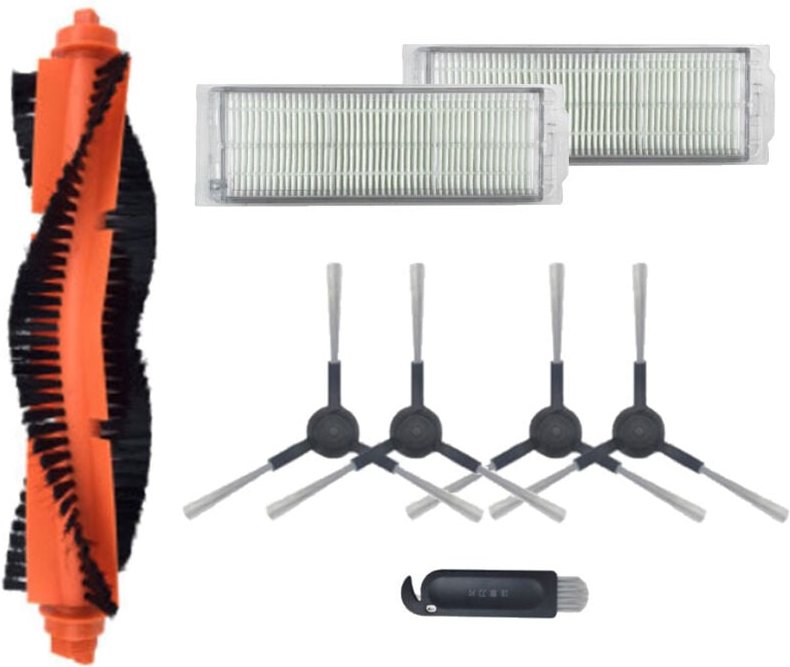 Staubsaugerzubehör, kompatibel mit Xiaomi Mi Roboterstaubsauger, 2 Hepa-Filter, 4 Seitenbürsten, 1 Hauptbürste, 1 Motort...