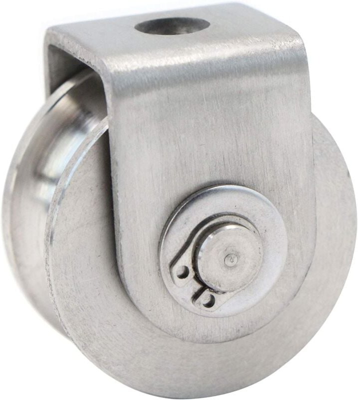 Einzelrolle, Edelstahl-Kabelrolle, Heberolle, Kletterrolle, Laderollenrolle, Heberolle, Kapazität 30 kg – 1 Stück, Silbe...