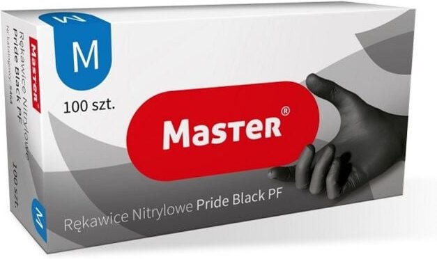 Black Master Pride Nitril-Handschuhe Grösse M