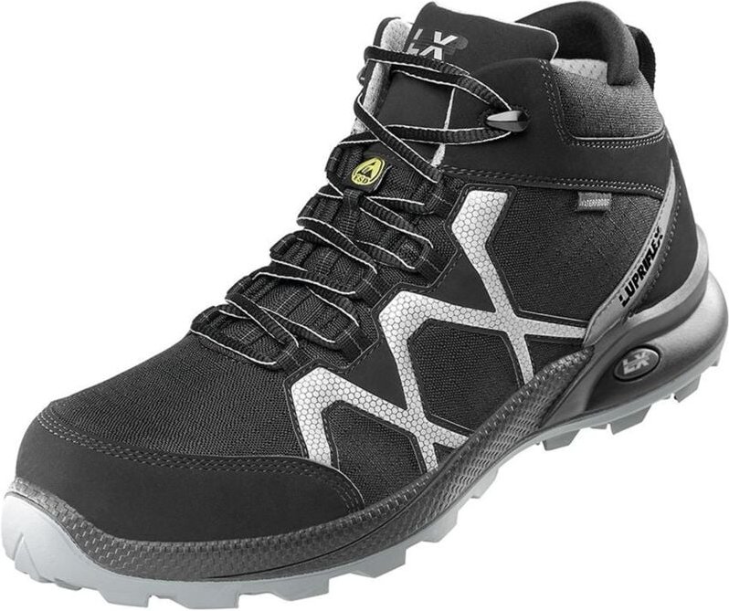Lupriflex Sicherheitsstiefel 4-110 Speed Aqua Mid S3 ESD SRC Gr.43 schwarz/silber
