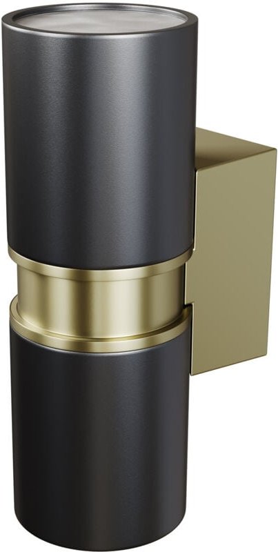 Maytoni Bowery Outdoor Up Down Wandleuchte Schwarz, Messing IP54 2xGU10
