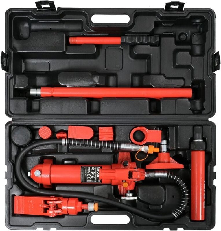Hydraulischer Richtsatz Ausbeulsatz 4 Tonnen Karosseriepresse Set mit Zubehör – Yato YT-55500