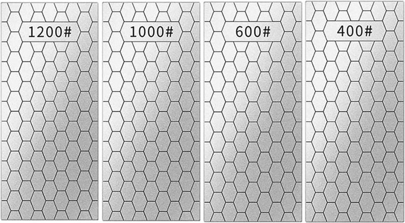 Diamant Schleifen , 400/600/1000/1200 KöRnung Waben OberfläChe Trend Steine Set für Stumpfe KüChe