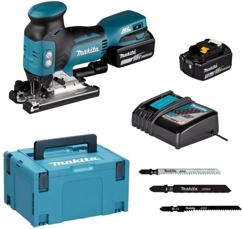 Makita - Akku Pendelhubstichsäge 18V 2x 5,0Ah Akku und Ladegerät DJV181RTJ
