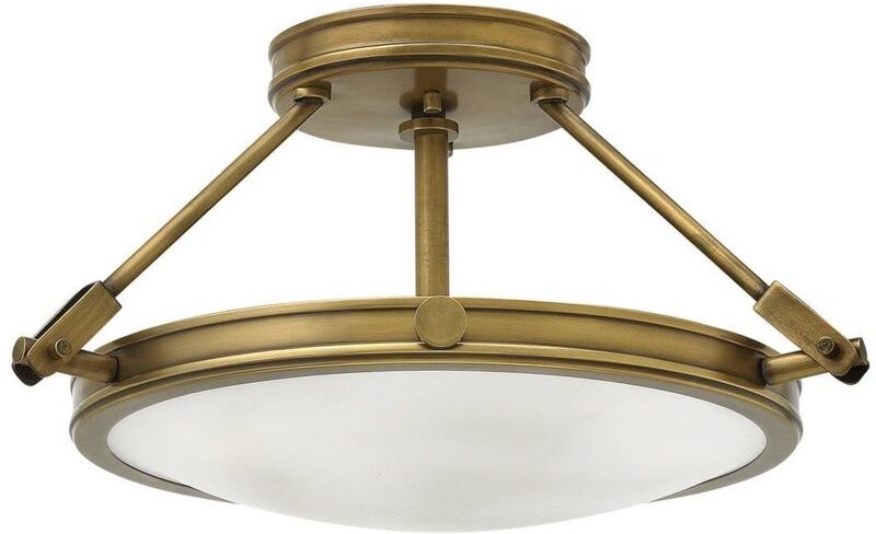 Elstead - Collier - 3 Light Small Semi Flush Deckenleuchte Messing, E14