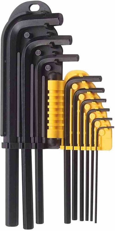 Innensechskantschlüsselsatz Profi 9-teilig, Black, lang