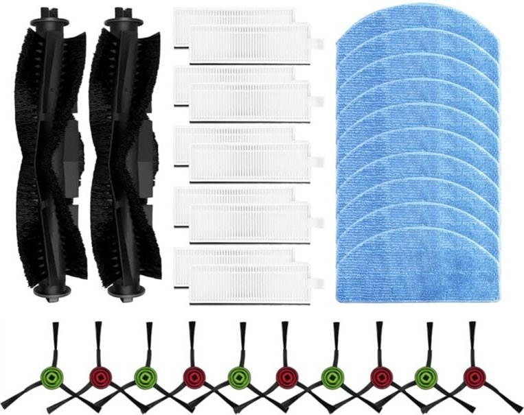 Kompatibel für V3 Roller Seitenbürste Hepa-Filter Mopptücher Roboter-Staubsauger Zubehör