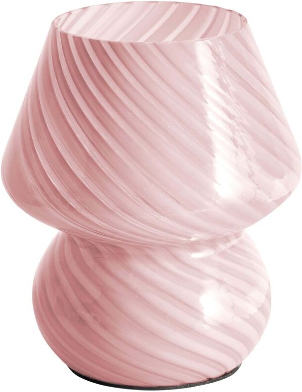 Beliani - Tischlampe Rosa aus Glas Rund Modernes Design für Nachttisch Schlafzimmer Leselampe Tischleuchte mit Kabel