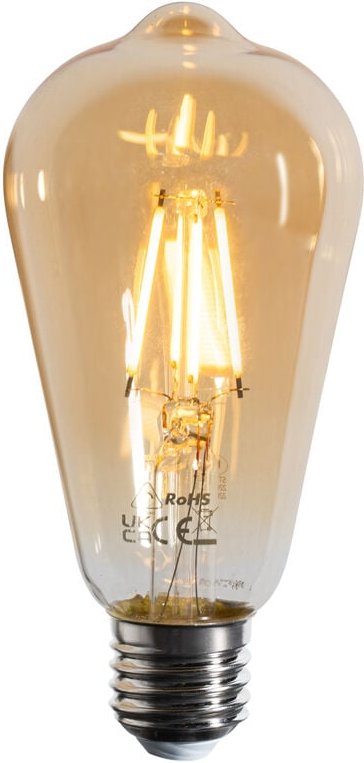 E27 Dimmbare LED-Filament-Glühbirne ST64 Gold 4,5W 450 lm 2200K