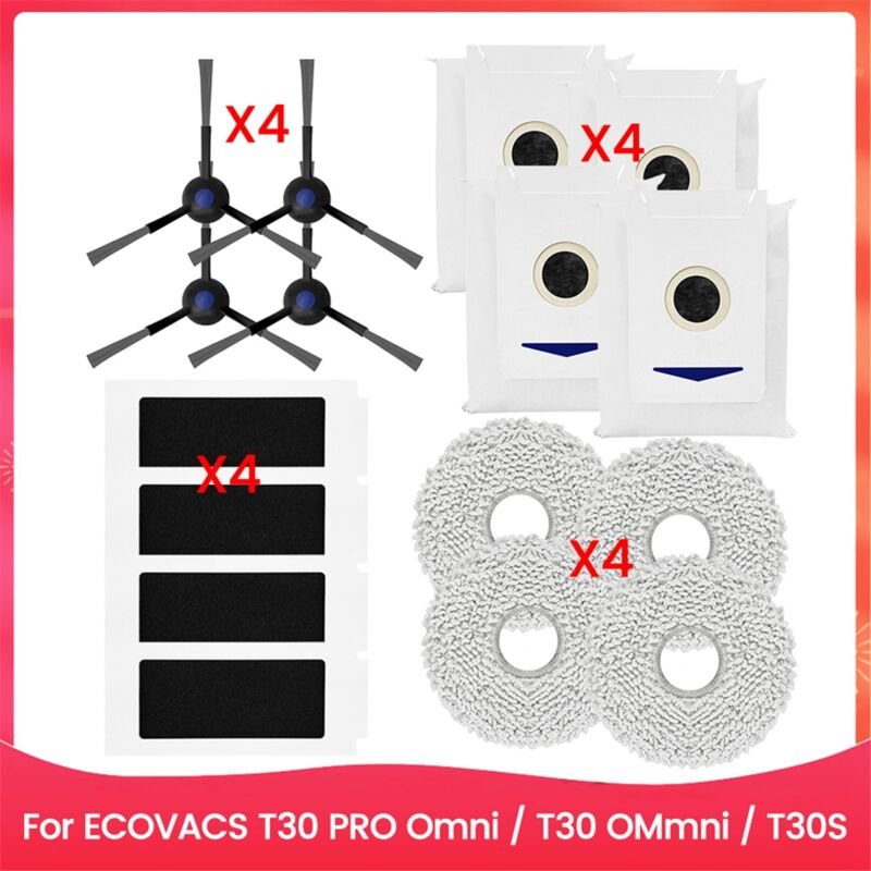 Für T30 pro Omni / OMmni T30S Serie Vakuum Seite Pinsel HEPA-Filter Staubbeutel Ersatz Zubehör