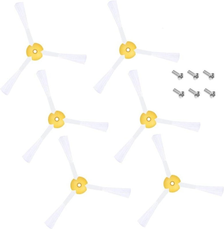 Ersatzpackung mit 6 Seitenbürsten, kompatibel mit Roomba 500, 600 und 700 Serie – 6-Klingen-Kit – Hochwertige Ersatzteil...