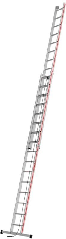 Seilzugleiter zweiteilig 2x18 Sprossen ah 9,36m - Hymer