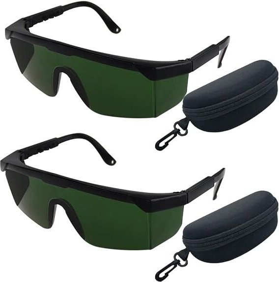 Jusch - 2PCS Laserschutzbrillen Brillen für Laserschutzbrillen (grün)
