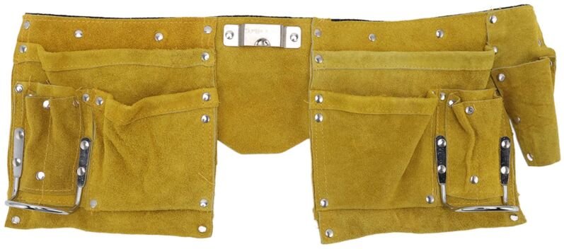Ej.life - Wildleder-Werkzeug, Zimmermanns-Kombi-Werkzeuggürtel, Mehrere Taschen, Werkzeuggürteltaschen für Zimmermann, b...