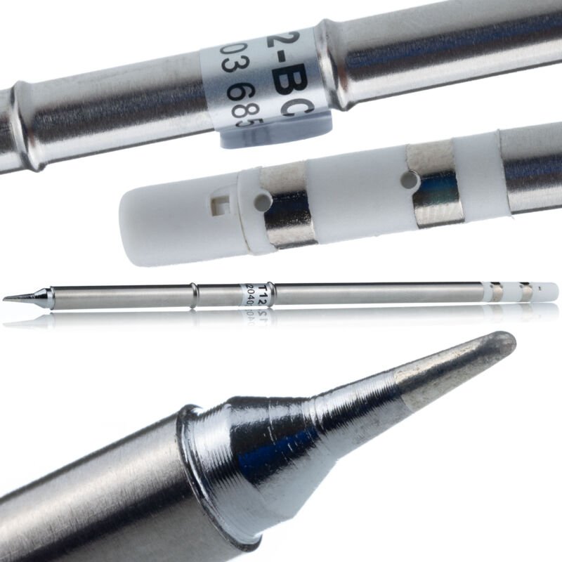 Rosfix T12-BC1 – Lötkolbenspitze mit Heizelement Schnelles Aufheizen 10s bis 300°C, kompatibel mit T12-Stationen Präzisi...