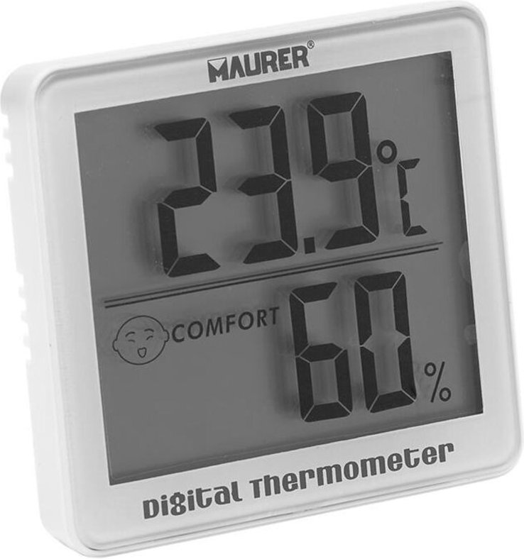 Mit Luftfeuchtigkeit Thermometer Digital mit Luftfeuchtigkeitsanzeige Digital, Mehrfarbig, Extra Large - Maurer