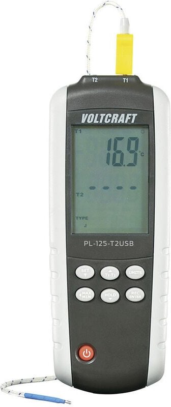 Voltcraft - PL-125-T2 Temperatur-Messgerät -200 - +1372 °c Fühler-Typ k, j
