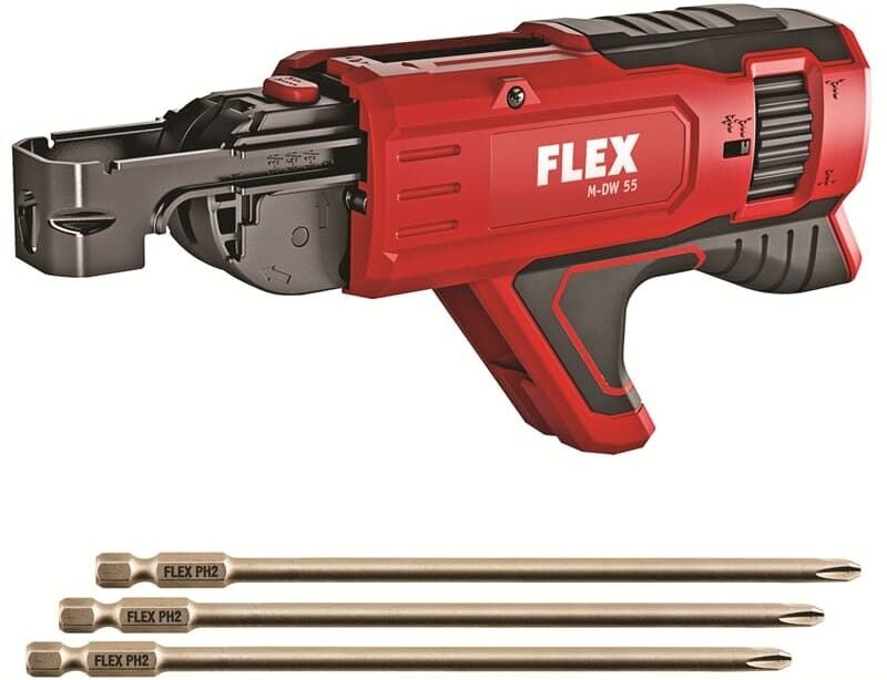 Flex Magazinvorsatz Schraubmagazinvorsatz M-DW 55 inkl. 3 Bits für DW 45 18.0-EC