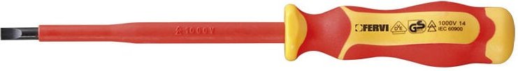 Isolierter Schlitzschraubendreher 1000 v 55 x 125 mm Fervi ci83/55125