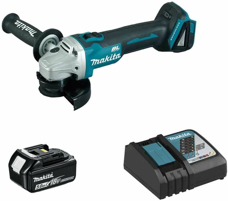 Mini-Winkelschleifer MAKITA DGA504RTJ1-SK (1 x 5,0 Ah + DC18RC)