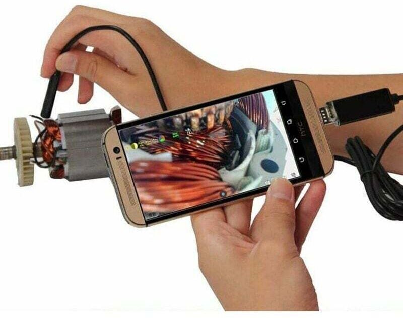 5,5 mm 3-in-1 USB/Type-C 1200p HD Inspektionskamera Wasserdichtes Endoskop für Telefon, Tablet, PC, Desktop-Computer (Gr...