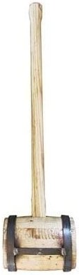 Wooden mallet 6 kg, incl. welded scorper