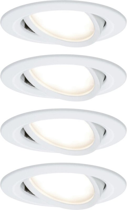 Paulmann 41307 Nova Coin Einbauleuchte 4er Set LED LED 24 W Weiß (matt)