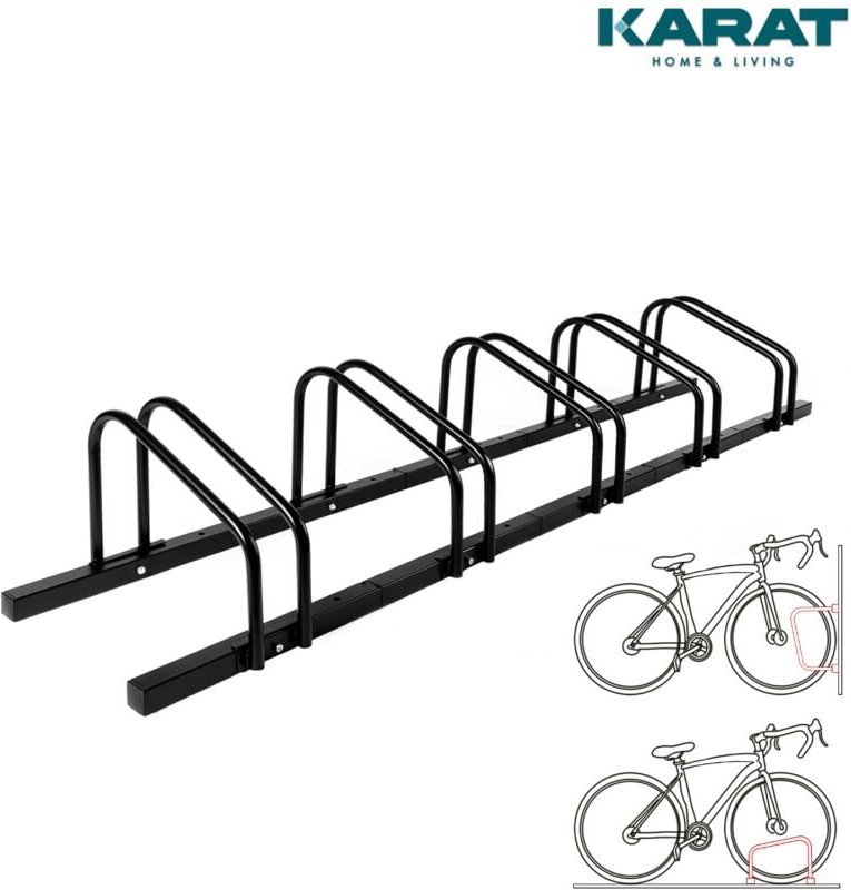 Casa Pura - Fahrradständer Linus Zur Boden- oder Wandmontage Schwarz Für 5 Fahrräder