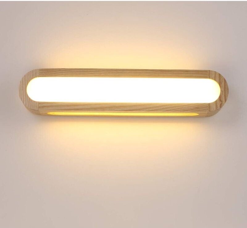 LED-Wandleuchte für den Innenbereich, dimmbare Wandlampe aus Holz, LED-Wandleuchte für Wohnzimmer, Schlafzimmer, Treppen...