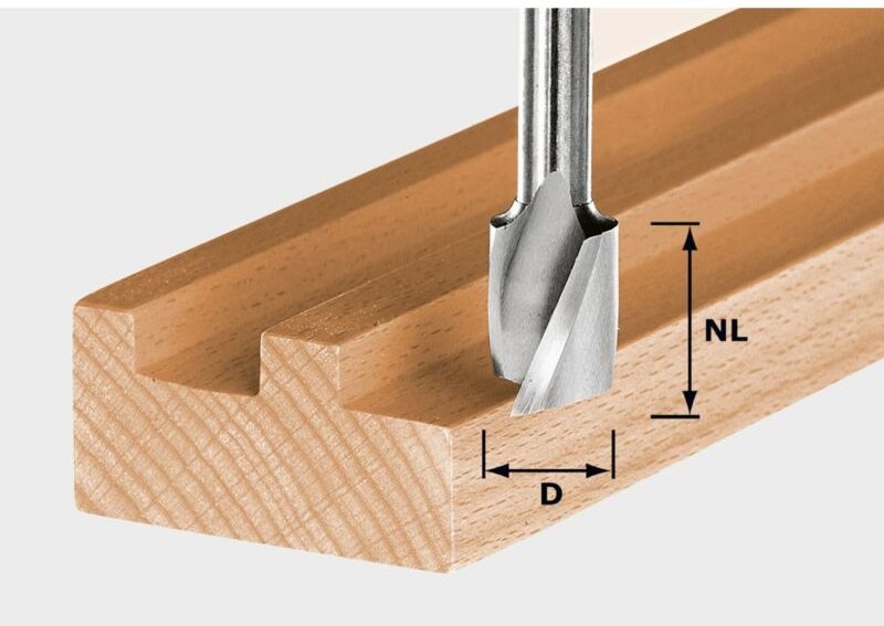 Hs Spi S8 D14/20 Spiralnutfräser 14 x 20 x 52 x 8 mm ( 490948 ) für Oberfräse of 900, of 1000, of 1010, of 1010 r, of 14...