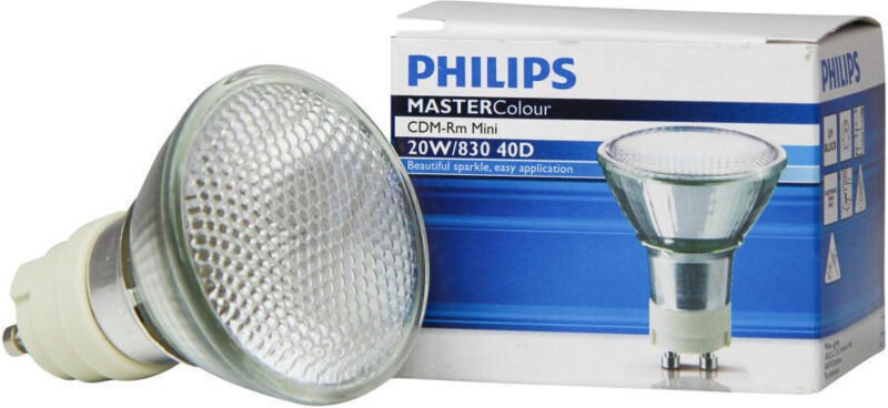 Philips Entladungslampe CDM-Rm Mini 20W/830 GX10 MR16 40D