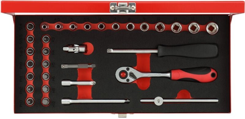 Gedore - Steckschlüssel-Satz 1/4 4-13mm 32-tlg., Nr. R49004033