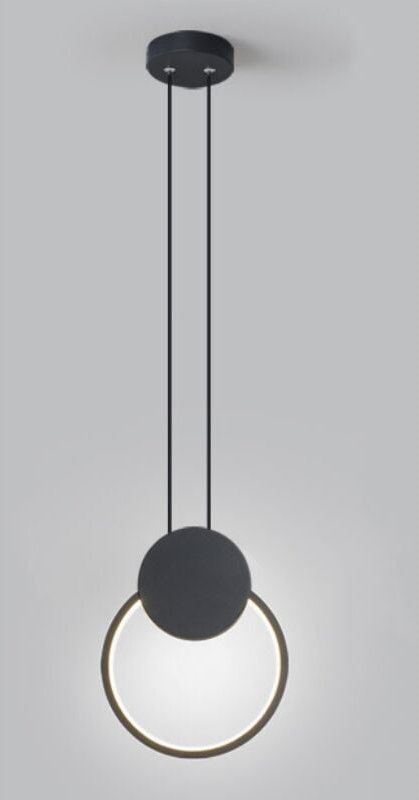 Led Pendelleuchte Metall Deckenleuchte Schwarz Innenbereich Hängelampe Kaltweiß Licht