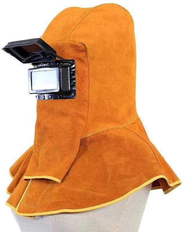 Tumalagia - Schweißerhaube aus Rindsleder, automatisch verdunkelnder Sonnenfilter, Schweißmaske, Schweißhelm-Schutzausrü...