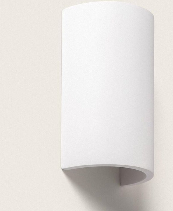 Wandleuchte Gips Dupmy Round Weiß
