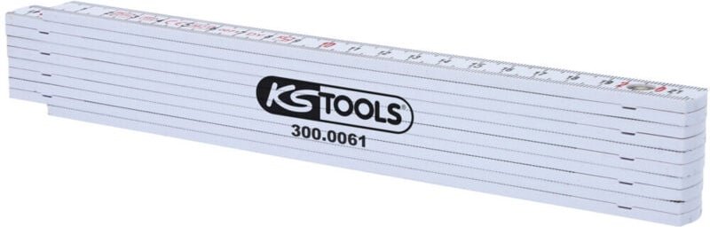 Kunststoff-Gliedermaßstab, weiß, 2m